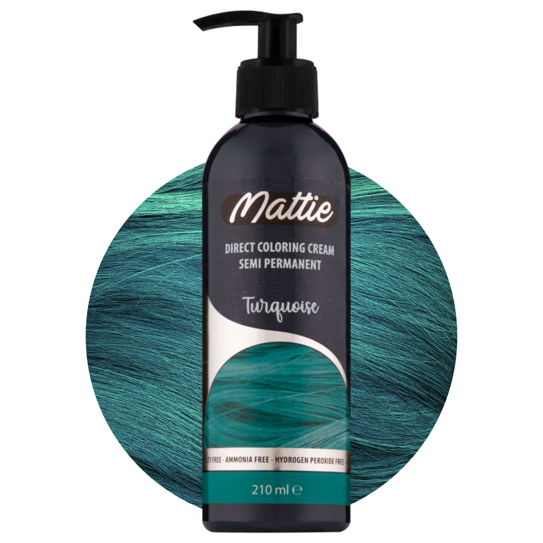 Mattie Turquoise - Direct Vegan Coloring Cream Semi-Permanent 210ml