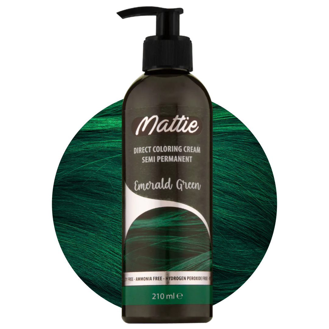 Mattie Emerald Green - Vegan Semi-Permanent Direct Dye Hair Color Cream 210 ml