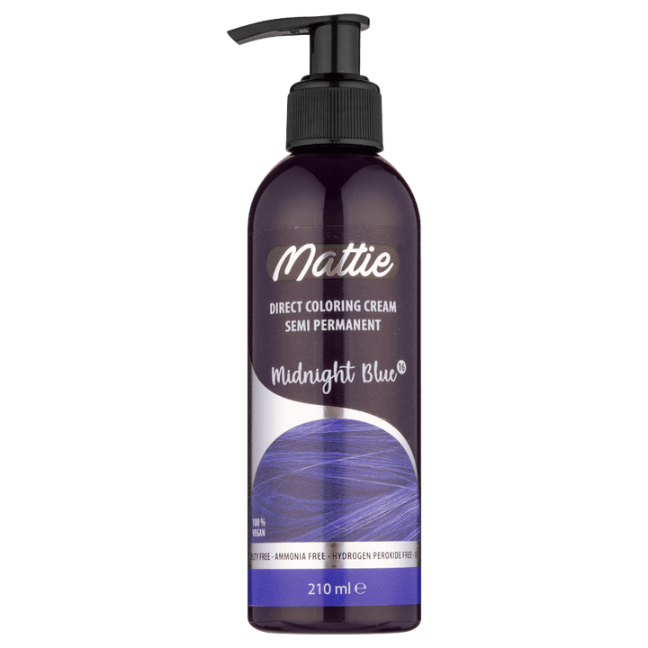 Mattie Midnight Blue - Wegańska Półpermanentna Kremowa Farba Do Włosów Do Koloryzacji Bezpośredniej 210 ml