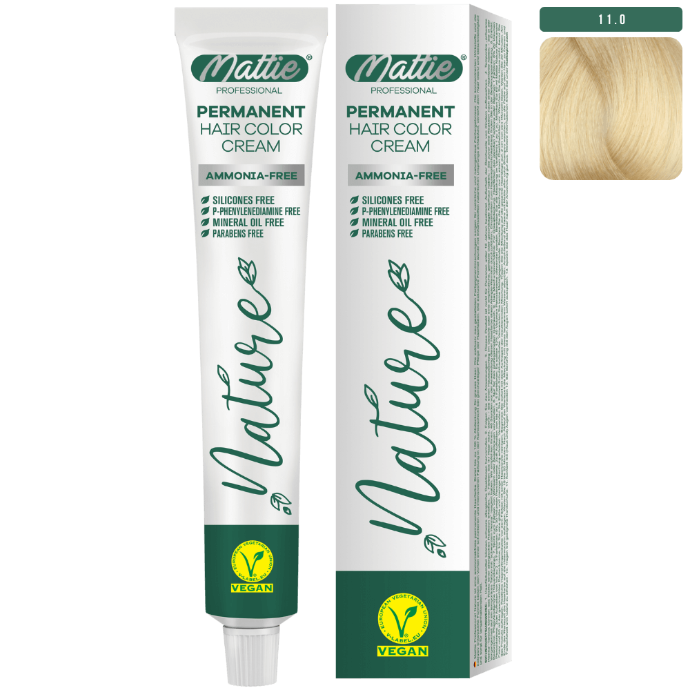 Mattie Professional Nature (11.0) Platynowy - Wegańska Permanentna Kremowa Farba Do Włosów 60ml