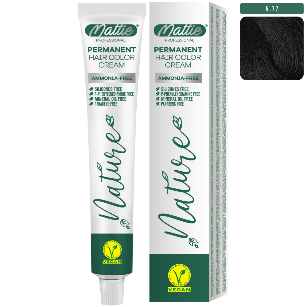 Mattie Professional Nature (5.77) Ciemna Czekolada - Wegańska Permanentna Kremowa Farba Do Włosów 60ml