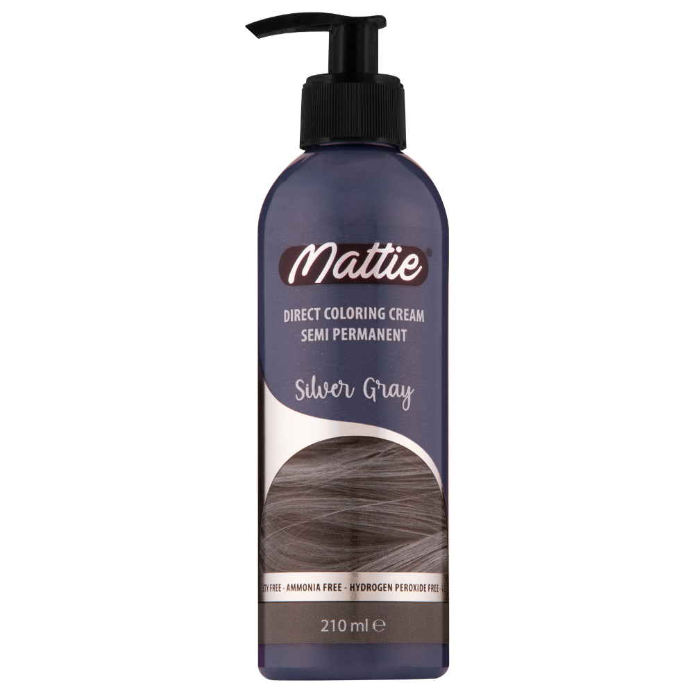 Mattie Silver Gray - Direct Vegan Coloring Cream Semi-Permanent 210ml
